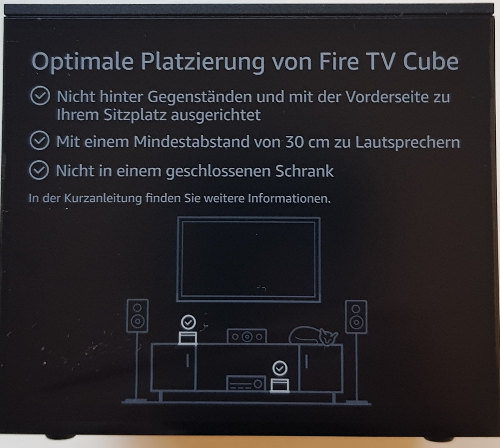 Platzierung des Fire TV Cube