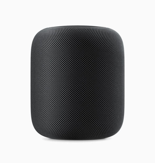 Schwarzer HomePod von Apple